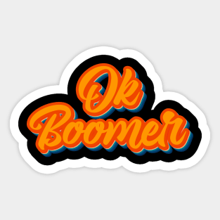 Ok Boomer Retro 1970s Mod Type Sticker
